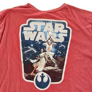 Star Wars Long Sleeve T-Shirt Graphic Tee Dust Pink Galaxy Far Far Away size 2XL